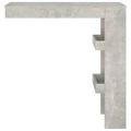 vidaXL Nástenný barový stôl betónový 102x45x103,5cm spracované drevo