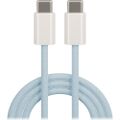 Maxlife MXUC-06 kábel USB-C - USB-C 1,0 m 20W modrý nylon