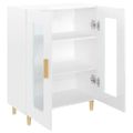vidaXL Komoda lesklá biela 69,5x34x90 cm spracované drevo
