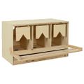 vidaXL Hniezdo pre sliepky 3 priehradky 96x40x45 cm borovicové drevo