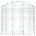 vidaXL Oblúkový gabionový kôš 150x50x120/140cm pozinkované železo