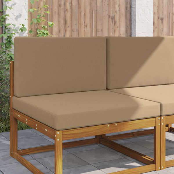 vidaXL Vankúš na vonkajšiu pohovku 2 pcs Sivohnedá Polyester