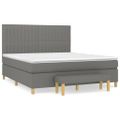 vidaXL Boxspring posteľ s matracom tmavosivá 160x200 cm látka