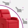 vidaXL Masážne relaxačné kreslo Červená Umelá koža