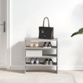 vidaXL Stojany na topánky 2 ks stohovateľné betónovo sivé 60x30x30,5cm