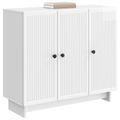 vidaXL Servírovacia skriňa Biela s vysokým leskom 89 x 34,5 x 80 cm