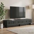 vidaXL TV skrinka 147 x 34,5 x 30 cm Čierna Kompozitné drevo