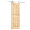 vidaXL Posuvné dvere Prírodná a biela 80 x 210 cm