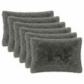vidaXL Poťah na podložku 6 pcs HEERLEN Svetlosivá 30 x 50 cm PV fleece