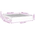 VidaXL Rám postele bez matraca 180x200 cm Dub z masívneho dreva