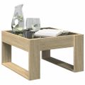 vidaXL Konferenčný stolík s nekonečnými LED dub sonoma 50x53x30 cm