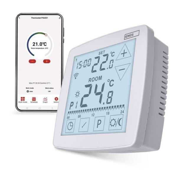 Izbový programovateľný drôtový WiFi GoSmart termostat P56S01
