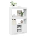 vidaXL Vysoká skrinka biela 92x33x140 cm kompozitné drevo