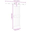 vidaXL Posuvné dvere NARVIK Prírodná a čierna 70 x 210 cm (213,5 cm)