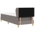 vidaXL Posteľ s pružinovým rámom Sivohnedá 80 x 200 cm látka
