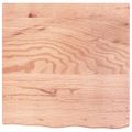 vidaXL Stolová doska bledohnedá 60x60x(2-4) cm ošetrený masívny dub