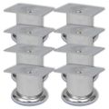 vidaXL Okrúhle nohy na pohovku 8 ks 60 mm chrómové