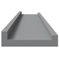 vidaXL Poličky na zarámované obrázky 2 ks šedé 80x9x3 cm MDF