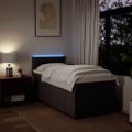 vidaXL Posteľný rám boxsping s matracom hnedý 80x200 cm látka