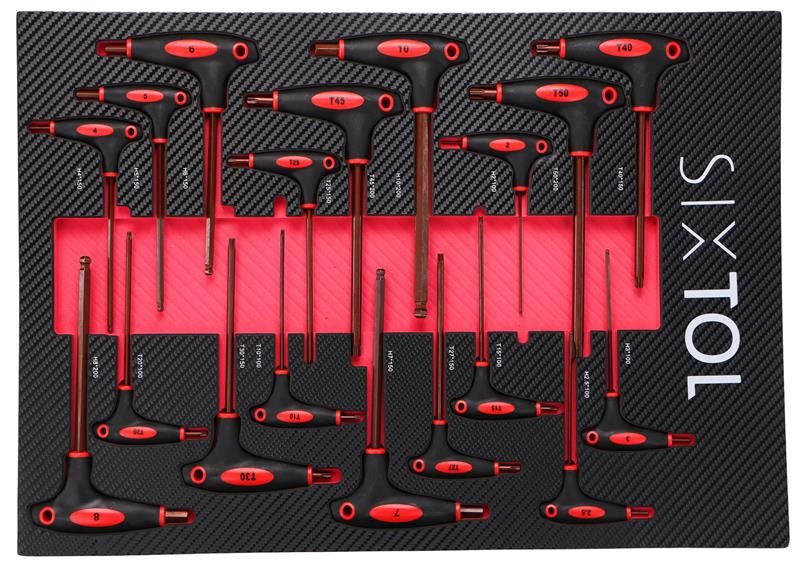 Modul s náradím do dielenského vozíka MECHANIC TOOL TRAY 5, 18 ks SIXTOL