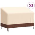 vidaXL Obaly na 2-sedad. lavice 2 ks 132x71x56/81 cm 600D oxford látka