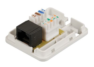 Solarix - zásuvka CAT5E UTP 1 x RJ45 na omietku biela