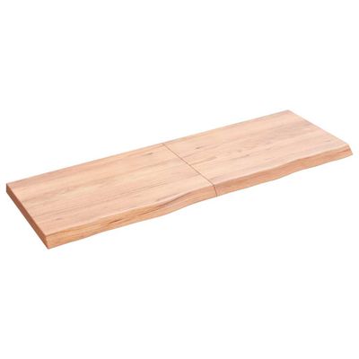 vidaXL Stolová doska bledohnedá 120x40x(2-4) cm ošetrený masívny dub