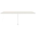 vidaXL Ručne zaťahovacia markíza s LED 600x350 cm krémová
