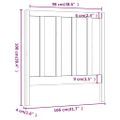 vidaXL Čelo postele sivé 106x4x100 cm masívna borovica