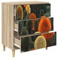 vidaXL Příborník ZAANDAM Tlač lesa 66 x 36,5 x 75 cm Kompozitné drevo