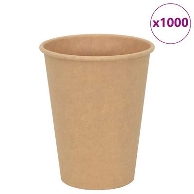 vidaXL Papierové šálky na kávu 1000 ks 12oz 300ml hnedá