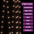 vidaXL LED svetelný záves 3x3 m 300 LED teplý biely 8 funkcií