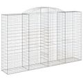 vidaXL Oblúkové gabiónové koše 13 ks 300x50x180/200cm pozink. železo