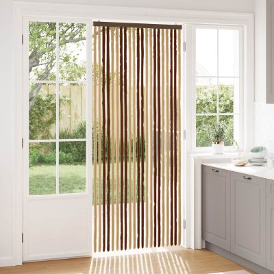 vidaXL Záves proti hmyzu z chenille Hnedá a béžová 90 x 220 cm 100% PP