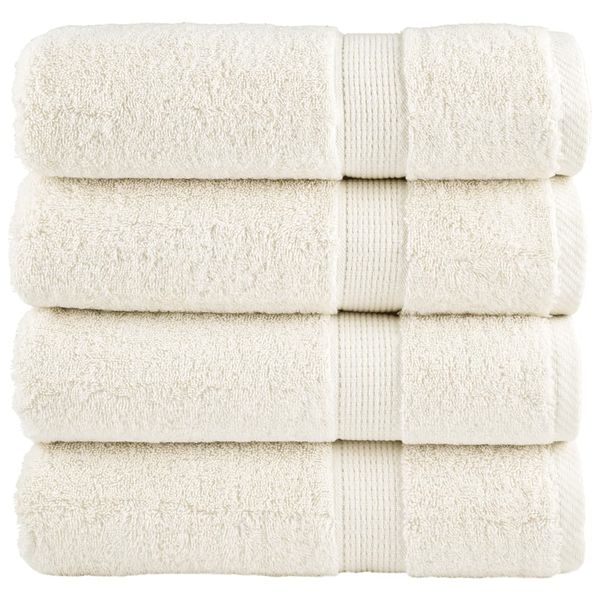 vidaXL Prémiové osušky SOLUND 4 ks fialové 100x150 cm 600 g/m2