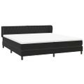 vidaXL Posteľný rám boxsping s matracmi čierna 200x220 cm zamat
