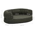 vidaXL Ergonomický matrac pre psa 60x42 cm ľanový vzhľad flís tmavošedý
