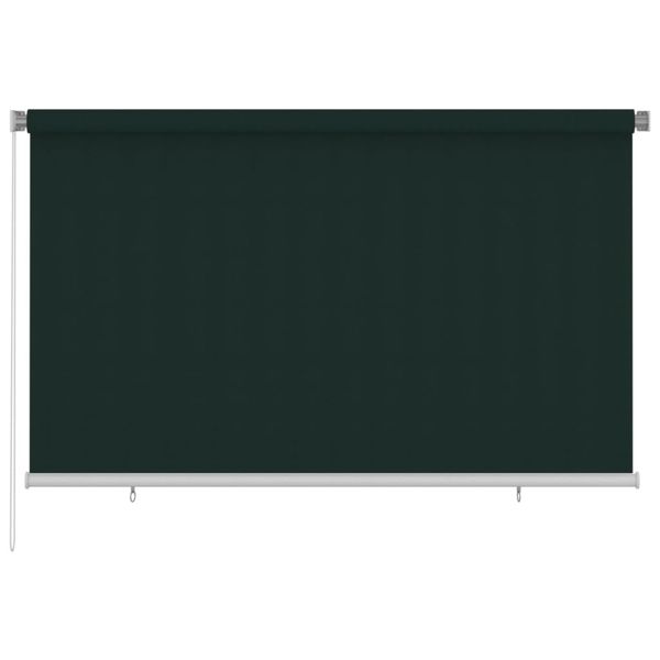 vidaXL Vonkajšia zatemňovacia roleta 240x140 cm tmavozelená HDPE
