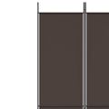 vidaXL 5-panelový paraván hnedá 250x220 cm látkový