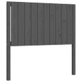 vidaXL Rám postele s čelom sivý 100x200 cm masívne drevo