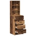 vidaXL Highboard Staré drevo 40 x 41 x 135 cm Kompozitné drevo