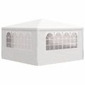 vidaXL Profesionálny párty stan+bočné steny 4x4 m, biely 90 g/m²
