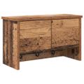 vidaXL Vešiak na stenu Nástenná montáž Staré drevo 50 x 20 x 30 cm