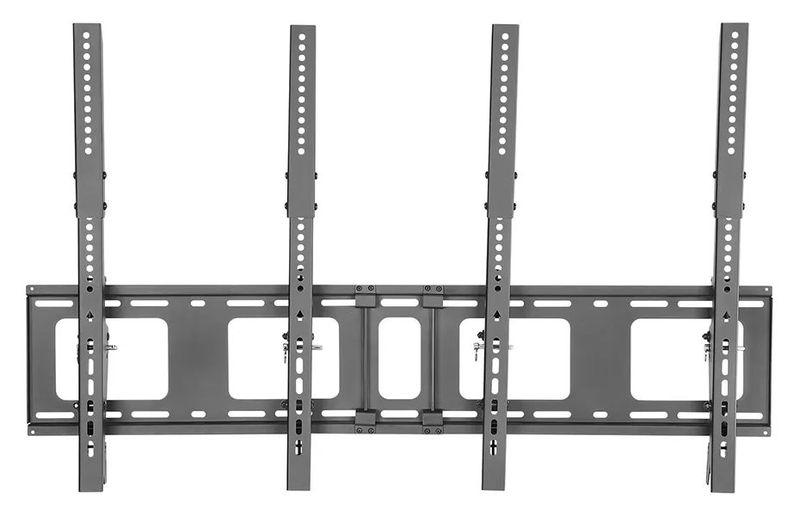 Neomounts NS-WMB200PBLACK/Držák displeje/na stěnu/40-52"/menu board vertikální sklopný/VESA 400X600/nosn. 2x50kg/2 disp Držák, VESA, nástenný, pro dva ploché monitory/TV, úhloprícka 40"-52", náklon 10°, rotace 6°, nosnost 2× 50kg, cerný