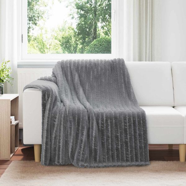 vidaXL Prikrývky na hodenie 6 pcs Tmavo šedá 200 x 150 cm Flís