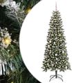 vidaXL Umelý vianočný stromček Zelená 180 cm PVC, plast a oceľ