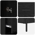 vidaXL Highboard Čierny dub 34,5 x 34 x 180 cm Kompozitné drevo
