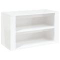 vidaXL Regál na topánky lesklý biely 75x35x45 cm spracované drevo