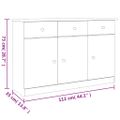 vidaXL Komoda ALTA biela 112x35x73 cm borovicový masív