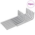 vidaXL Šesťhranný kľúč 12 ks Strieborná 20 x 52 mm Oceľ